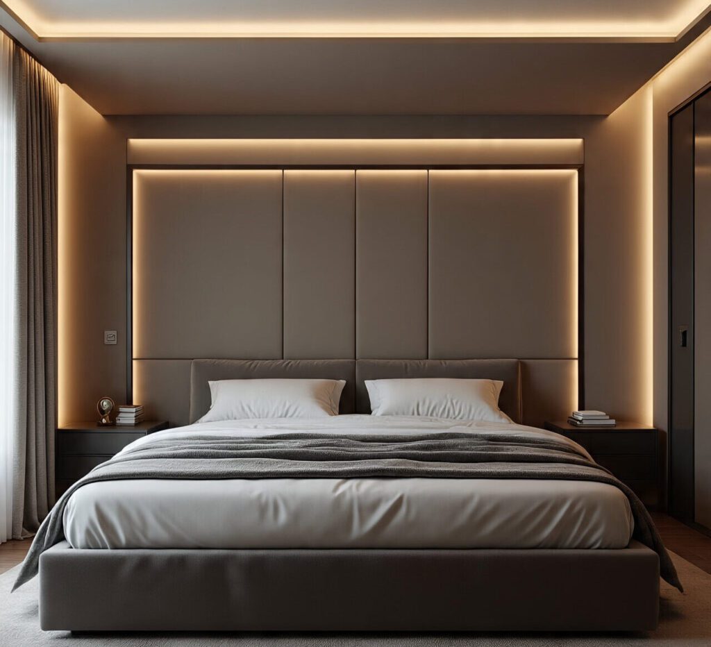 best bed room False Ceiling and Lighting Design